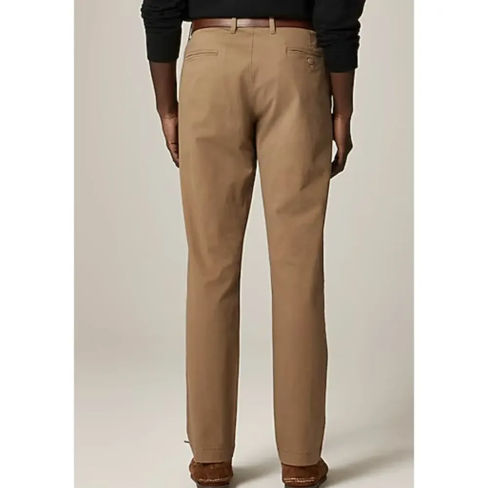 JCrew 770 Straight-Fit Core Stretch Chino Pants Mens W35 L32 River Brown AR886